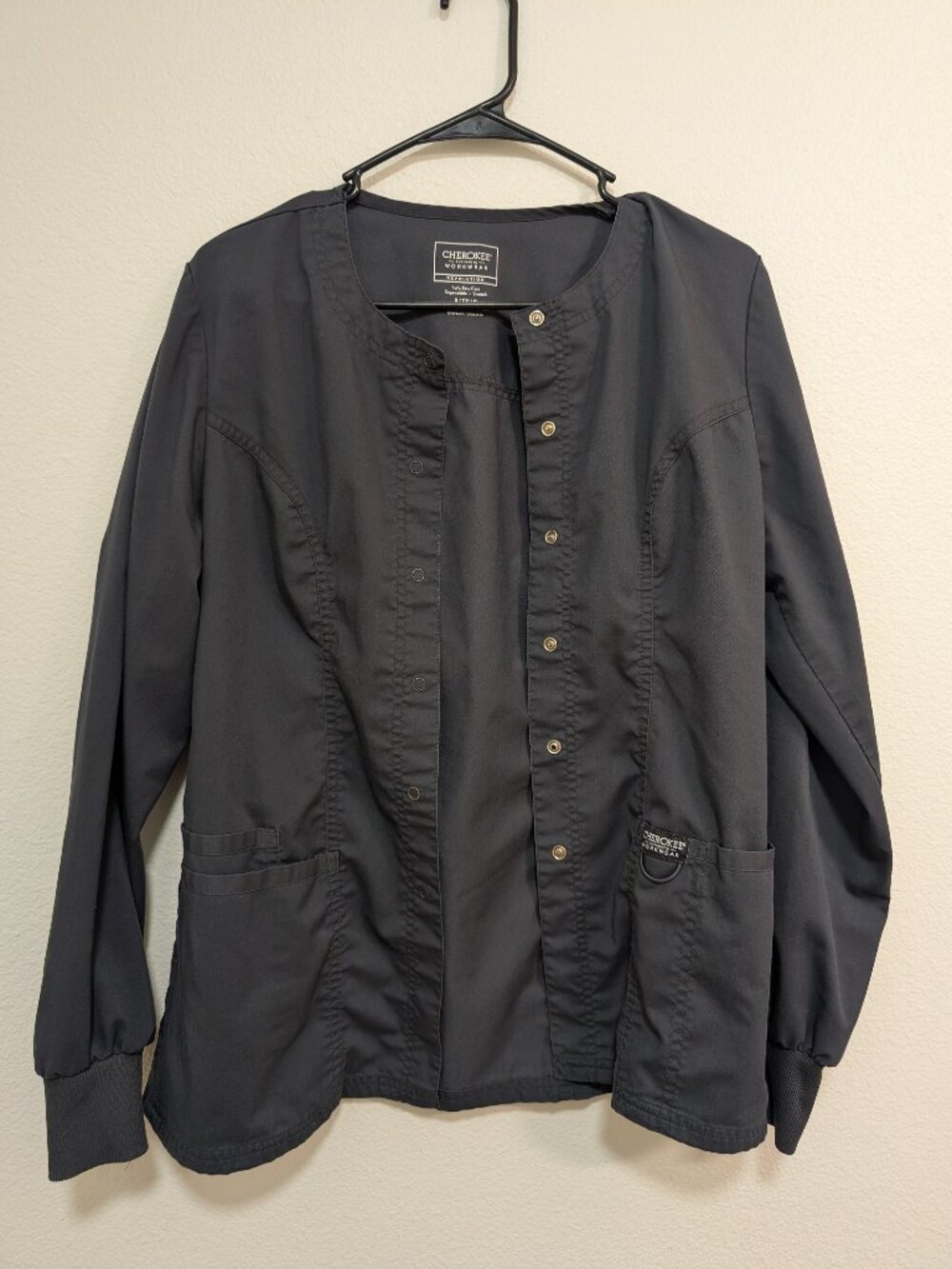 Cherokee Workwear Gray Scrub Jacket Small